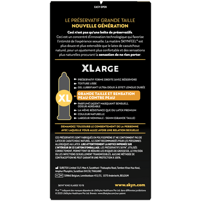 SKYN King XLarge - Grande Taille - Condomz