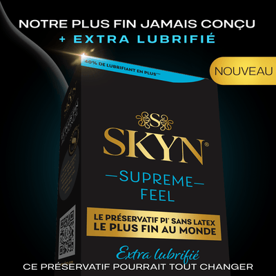 Skyn Supreme Feel Extra Lubrifié - Ultra-Fin & Sans Latex - Condomz