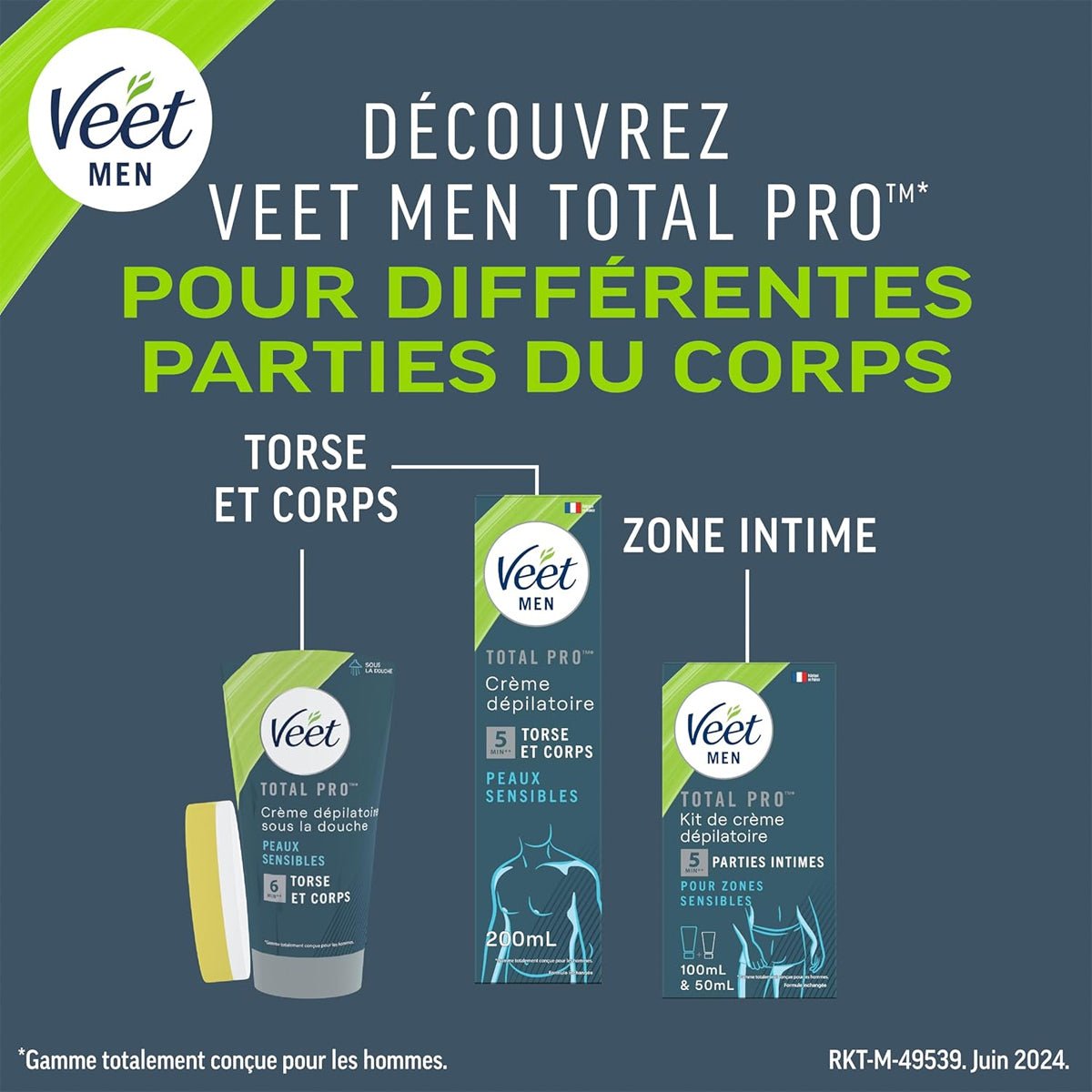 Veet Gel Crème Dépilatoire for Men - Lubrifiant Intime - Condomz