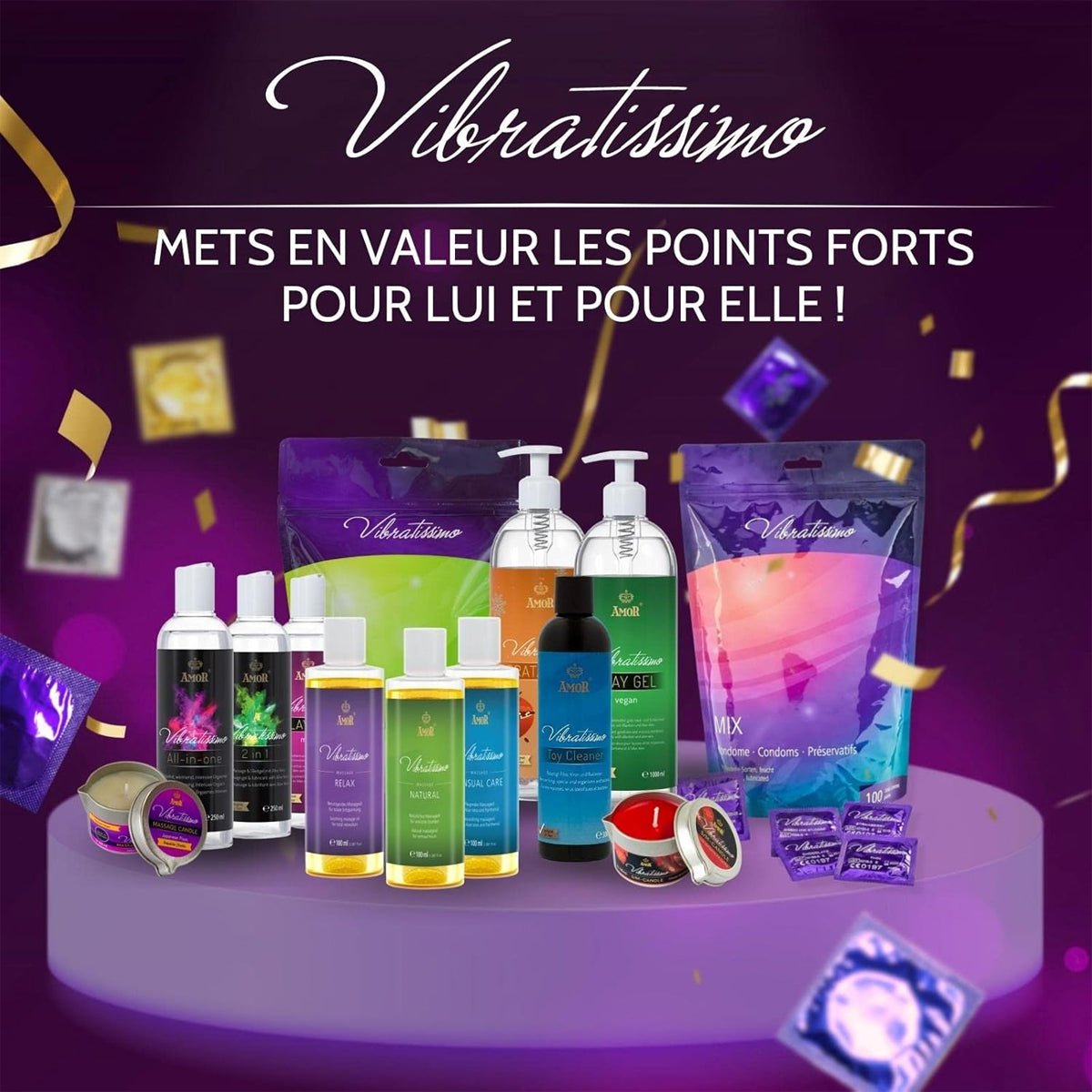 Vibratissimo Mix - Nervuré & Perlé - Condomz