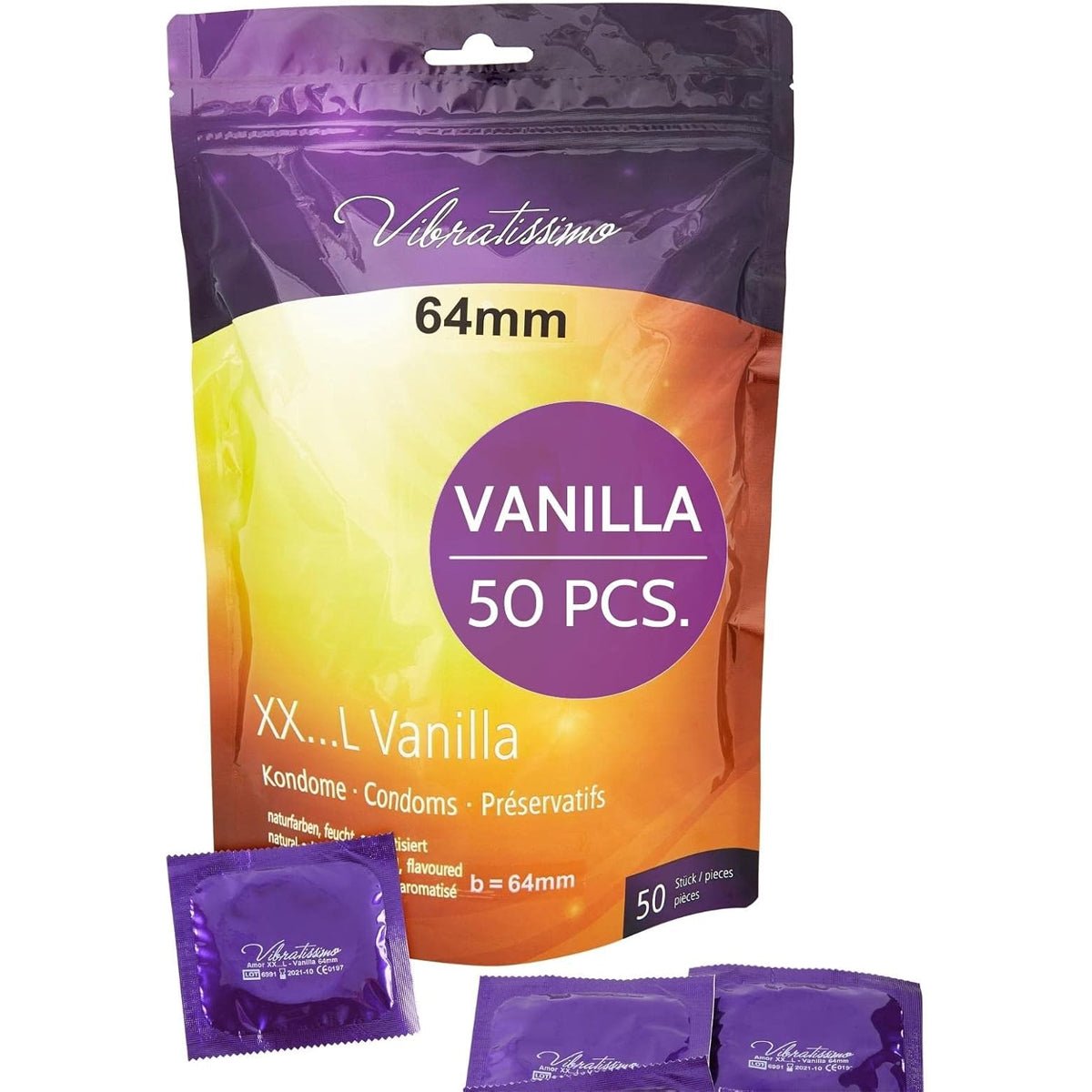 Vibratissimo XXS/L Vanilla - Toutes Tailles & Parfumé - Condomz