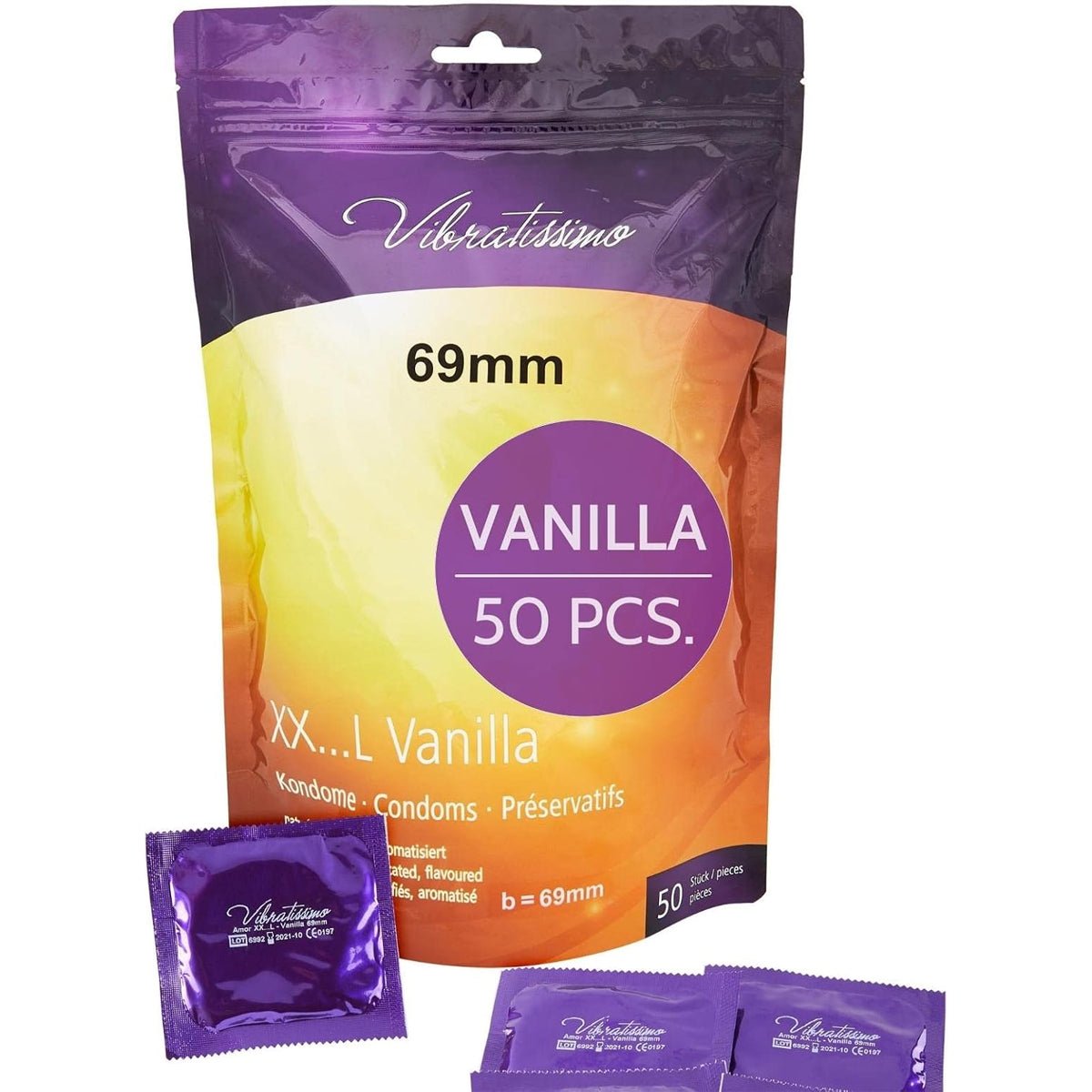 Vibratissimo XXS/L Vanilla - Toutes Tailles & Parfumé - Condomz